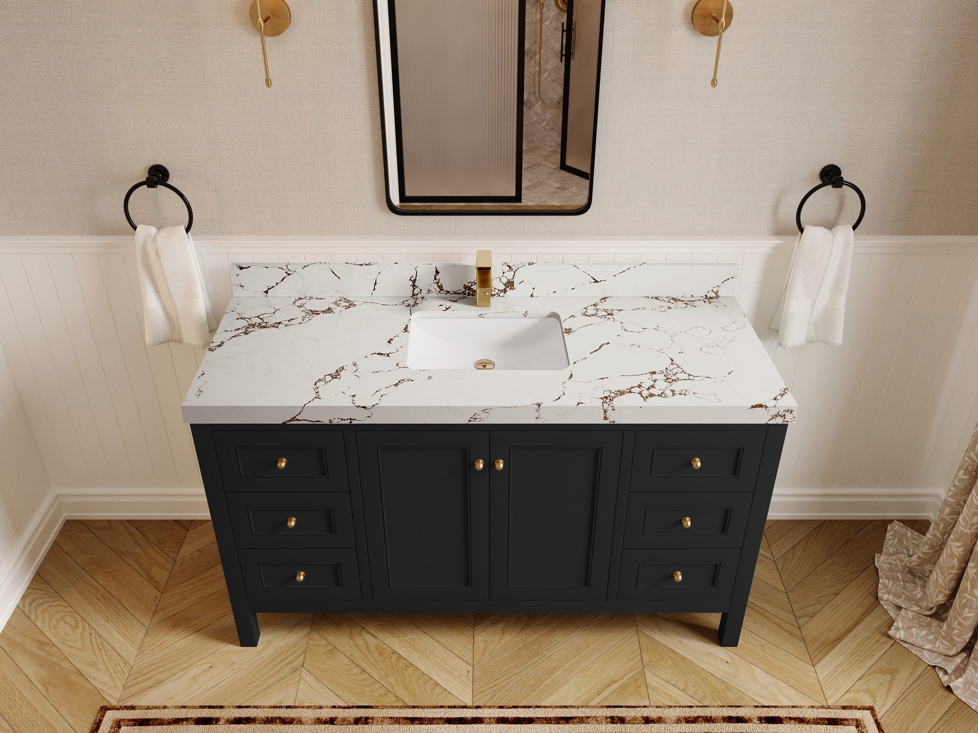 Nashville 60 in. W x 22 in. D Single Sink Bathroom Vanity