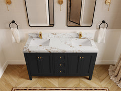 Nashville 60 in. W x 22 in. D Double Sink Bathroom Vanity - photo 46