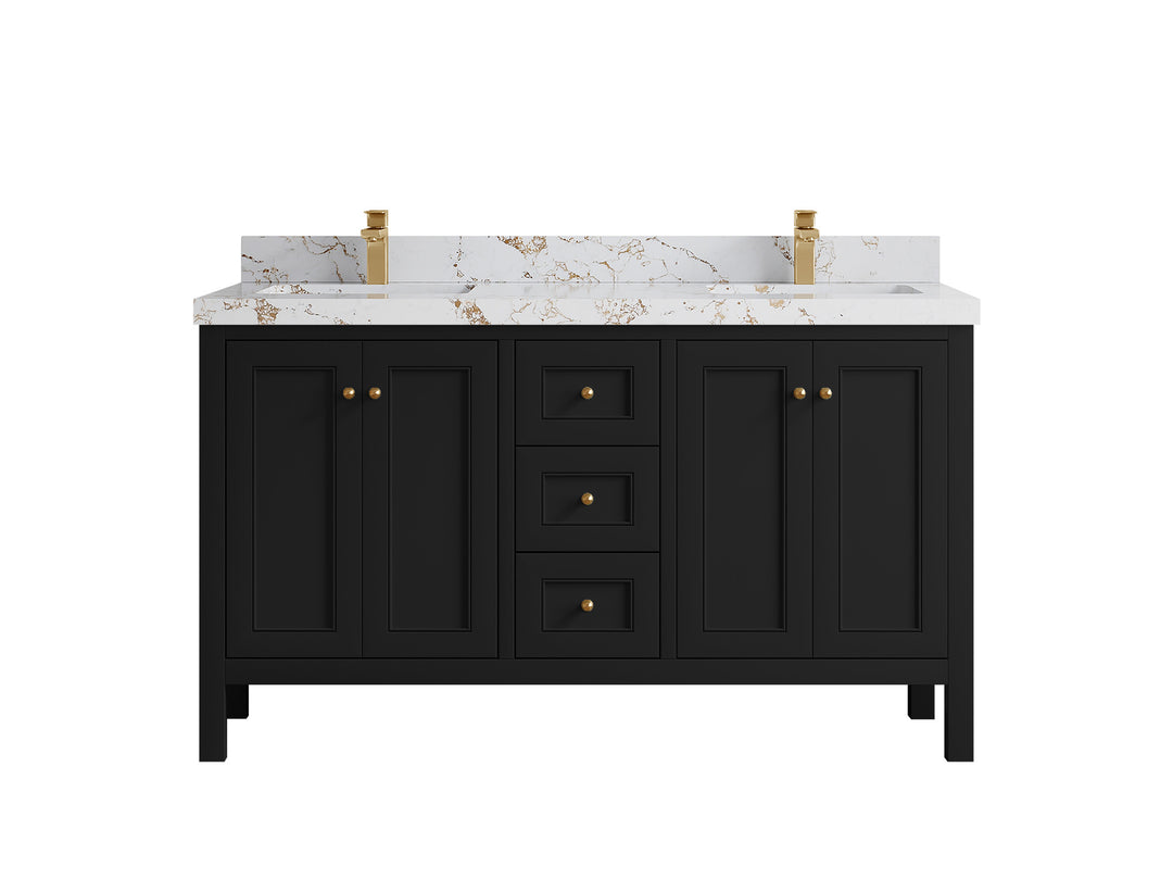 Nashville 60 in. W x 22 in. D Double Sink Bathroom Vanity