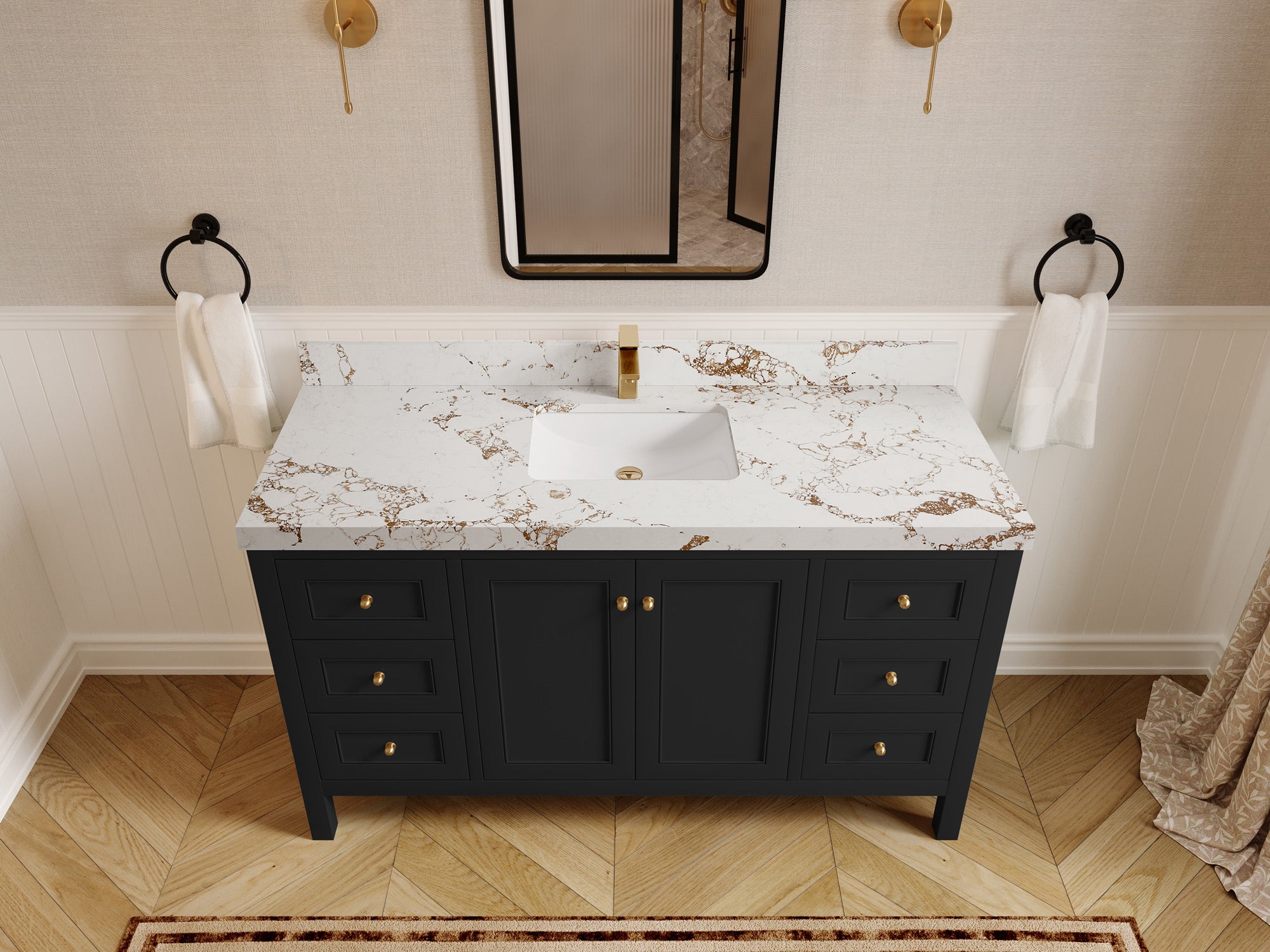 Nashville 60 in. W x 22 in. D Single Sink Bathroom Vanity
