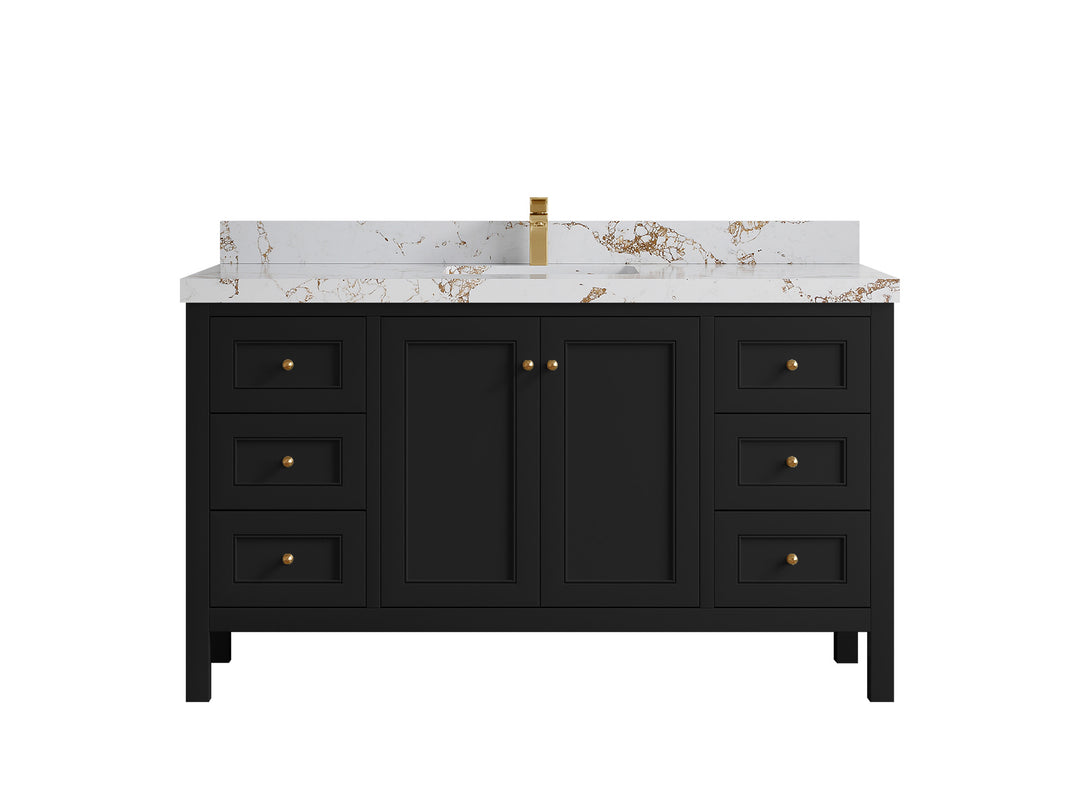 Nashville 60 in. W x 22 in. D Single Sink Bathroom Vanity