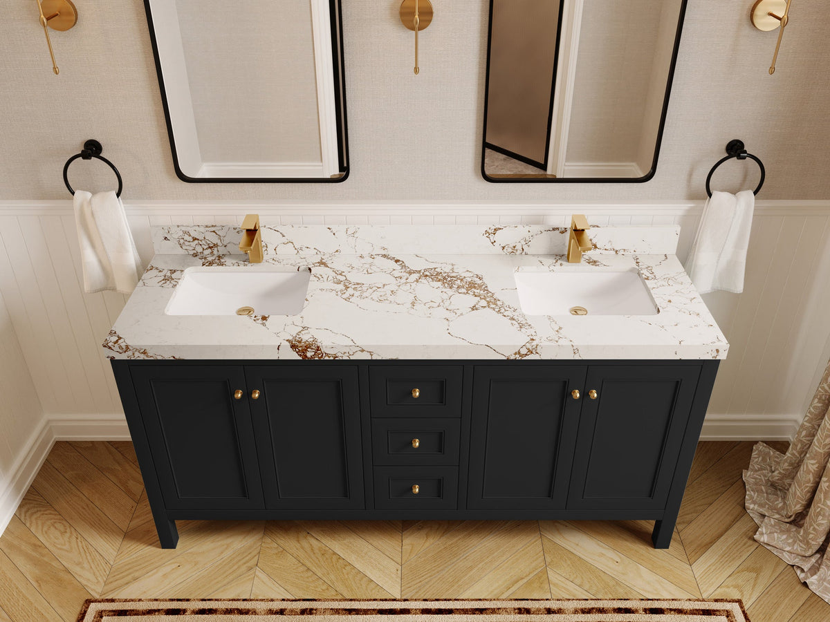 Nashville 72 in. W x 22 in. D Double Sink Bathroom Vanity