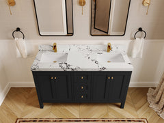 Nashville 60 in. W x 22 in. D Double Sink Bathroom Vanity - photo 48
