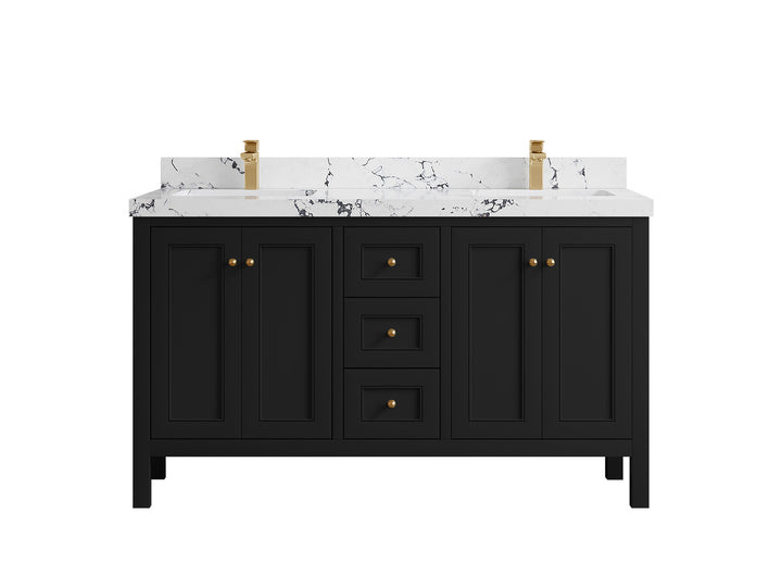 Nashville 60 in. W x 22 in. D Double Sink Bathroom Vanity - photo 49