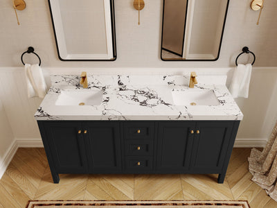Nashville 72 in. W x 22 in. D Double Sink Bathroom Vanity
