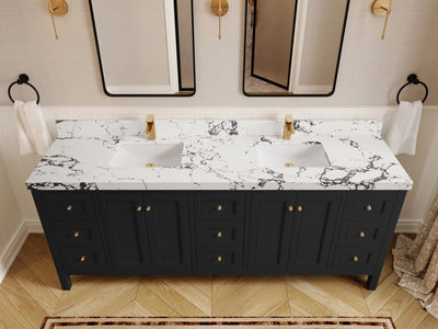 Nashville 84 in W x 22 in D Double Sink Bathroom Vanity