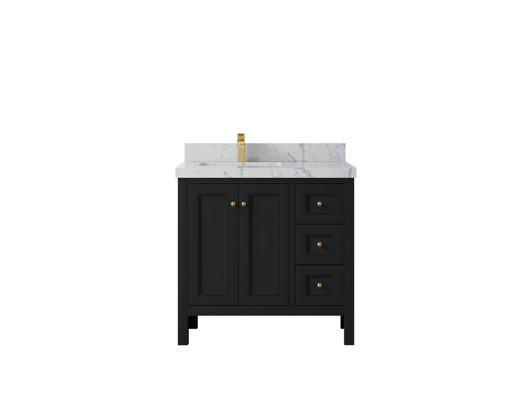 Nashville 36 in. W x 22 in. D Left Offset Sink Bathroom Vanity