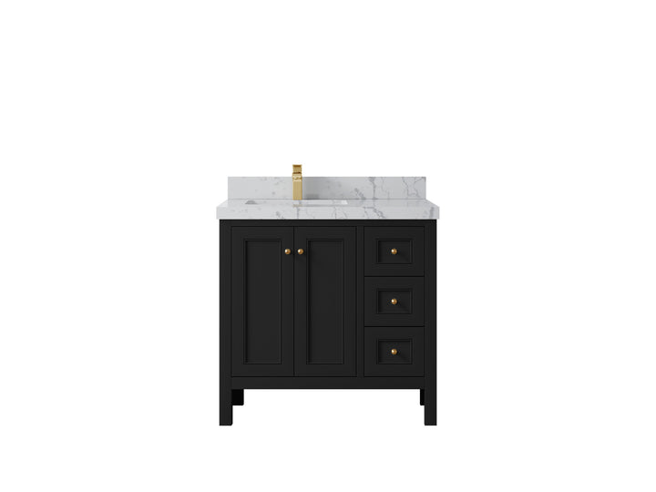 Nashville 36 in. W x 22 in. D Left Offset Sink Bathroom Vanity - photo 43