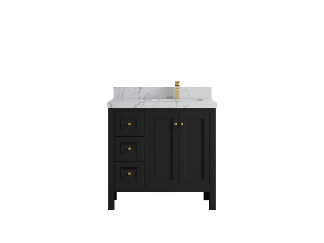 Nashville 36 in. W x 22 in. D Right Offset Sink Bathroom Vanity