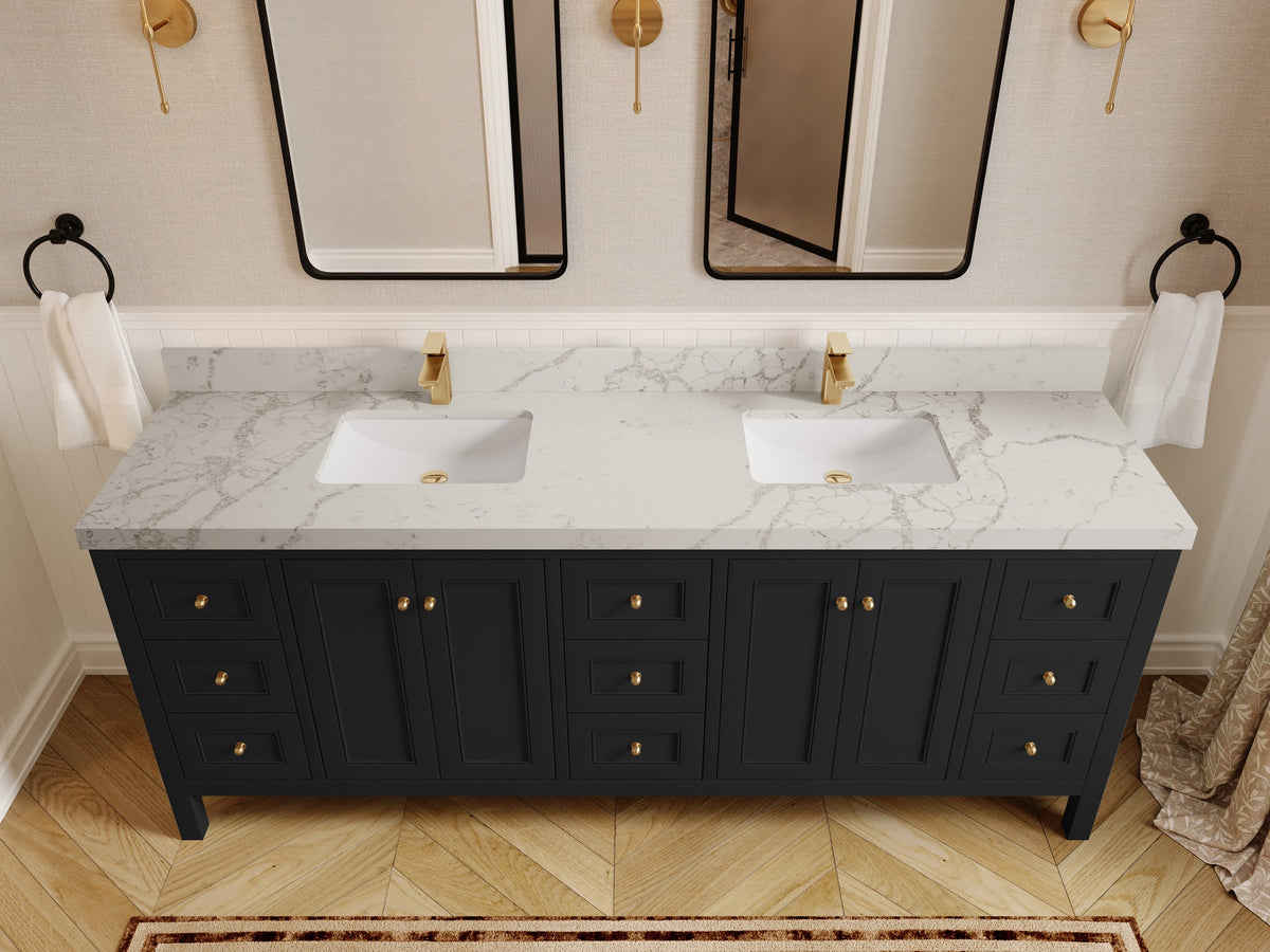 Nashville 84 in W x 22 in D Double Sink Bathroom Vanity