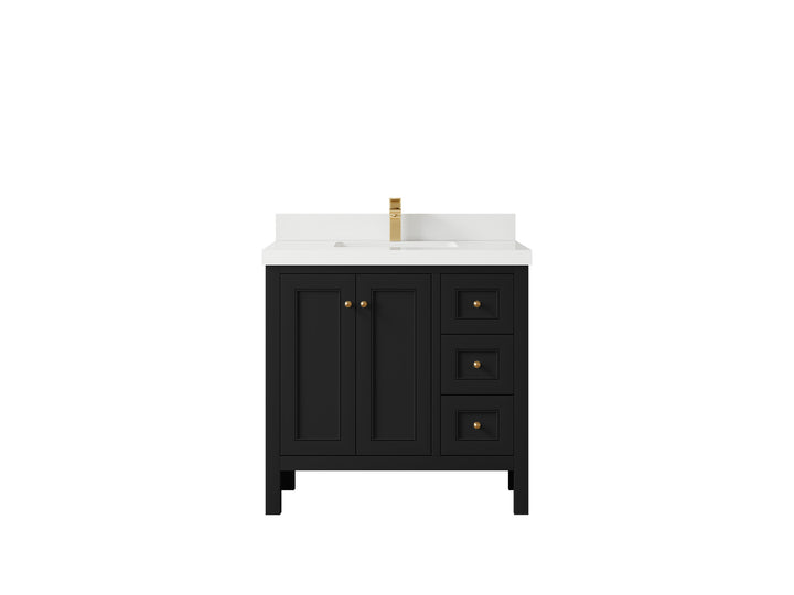 Nashville 36 in. W x 22 in. D Center Sink Bathroom Vanity - photo 29