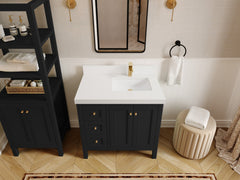 Nashville 36 in. W x 22 in. D Right Offset Sink Bathroom Vanity - photo 42
