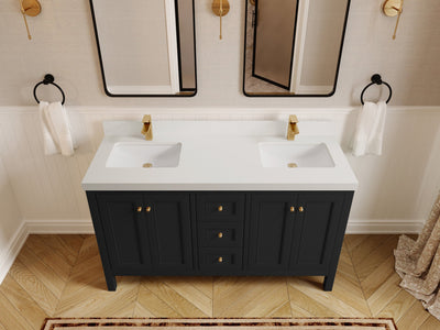 Nashville 60 in. W x 22 in. D Double Sink Bathroom Vanity