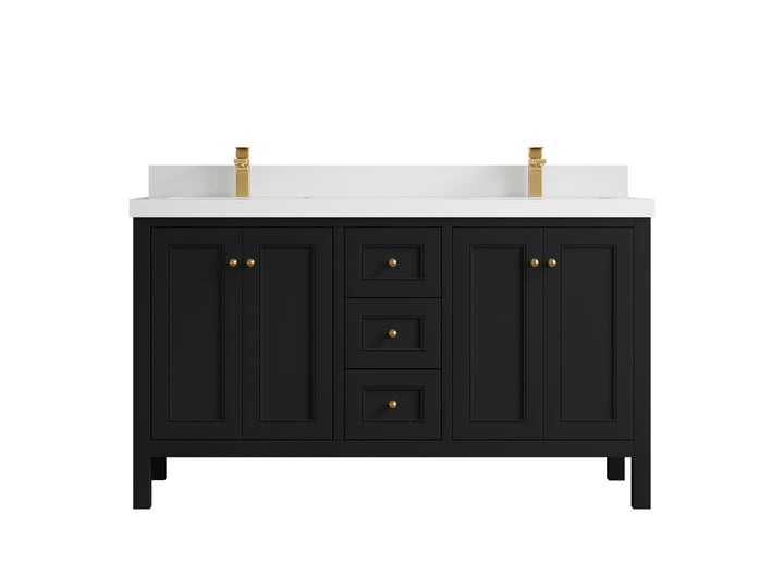Nashville 60 in. W x 22 in. D Double Sink Bathroom Vanity - photo 35