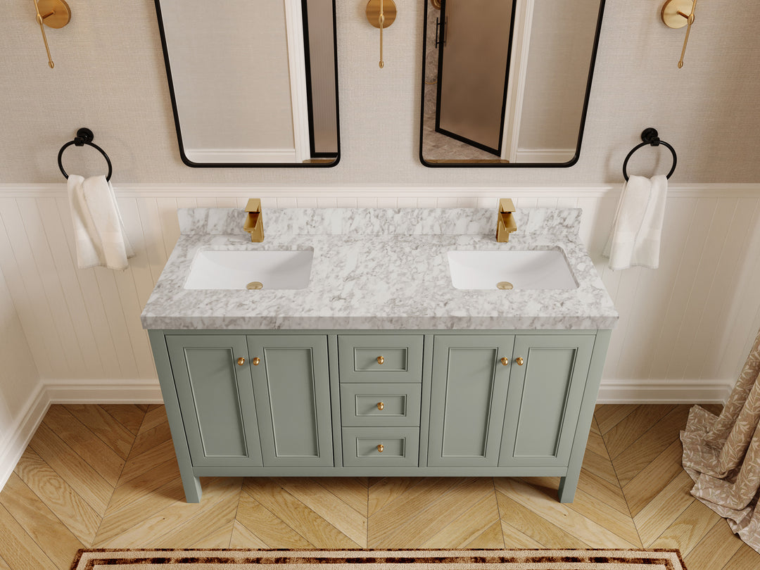 Nashville 60 in. W x 22 in. D Double Sink Bathroom Vanity
