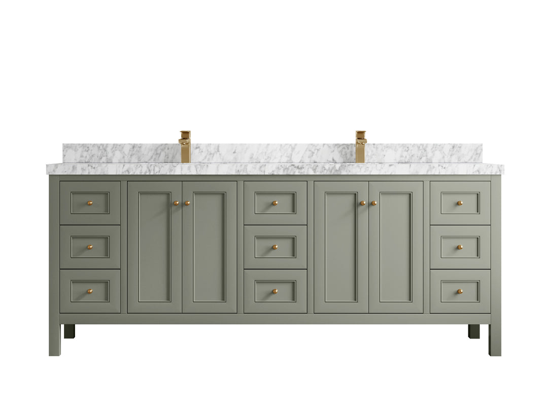 Nashville 84 in W x 22 in D Double Sink Bathroom Vanity