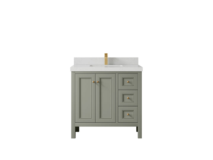 Nashville 36 in. W x 22 in. D Center Sink Bathroom Vanity - photo 31