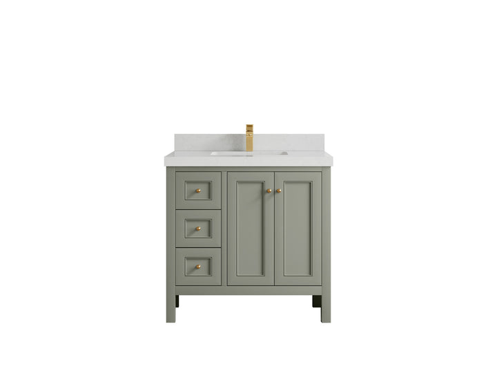 Nashville 36 in. W x 22 in. D Center Sink Bathroom Vanity - photo 31