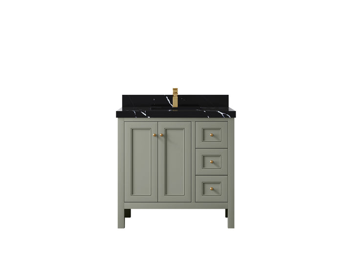 Nashville 36 in. W x 22 in. D Center Sink Bathroom Vanity - photo 17