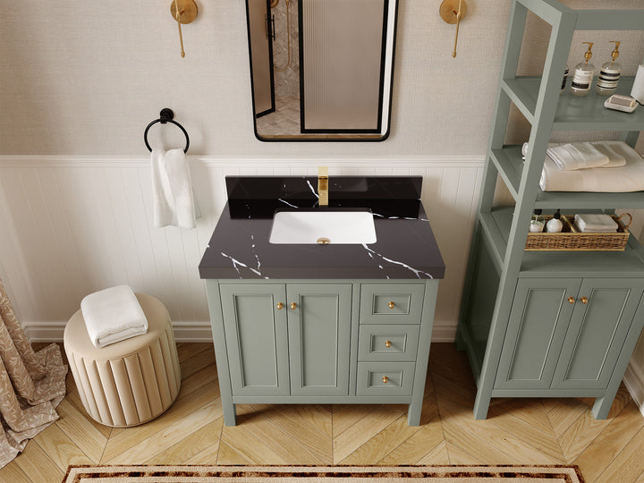 Nashville 36 in. W x 22 in. D Center Sink Bathroom Vanity - photo 16
