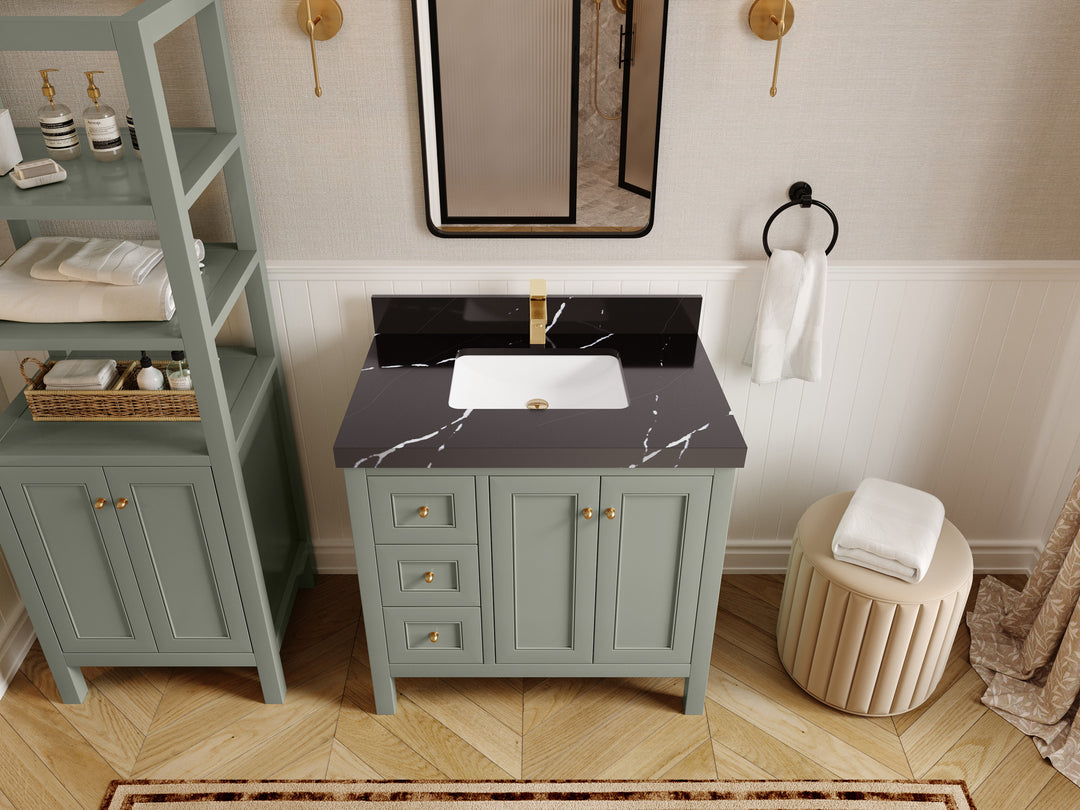 Nashville 36 in. W x 22 in. D Center Sink Bathroom Vanity