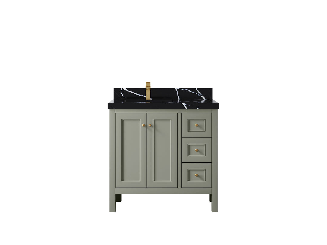 Nashville 36 in. W x 22 in. D Left Offset Sink Bathroom Vanity