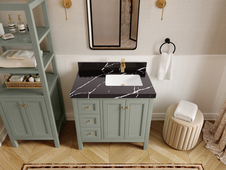 Nashville 36 in. W x 22 in. D Right Offset Sink Bathroom Vanity - photo 16