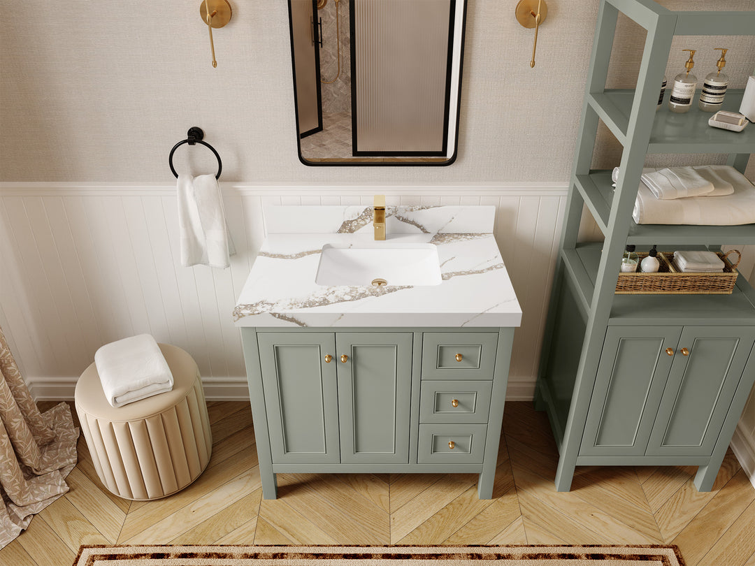 Nashville 36 in. W x 22 in. D Center Sink Bathroom Vanity
