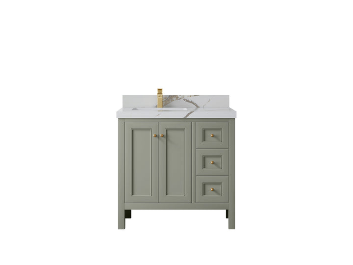 Nashville 36 in. W x 22 in. D Left Offset Sink Bathroom Vanity - photo 19
