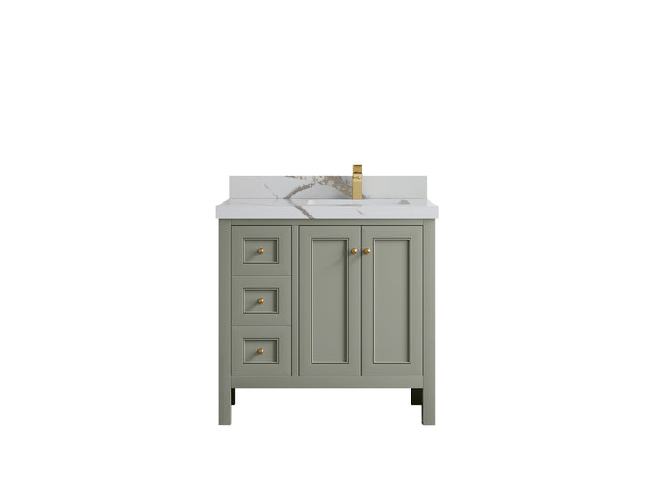 Nashville 36 in. W x 22 in. D Right Offset Sink Bathroom Vanity - photo 19