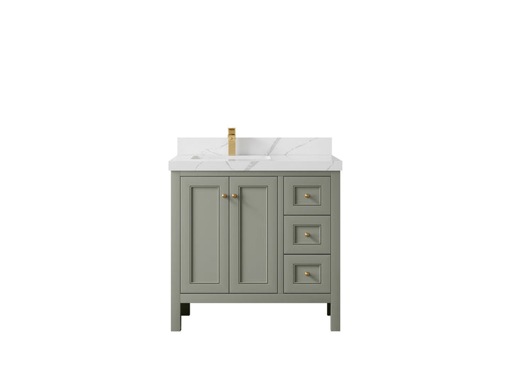 Nashville 36 in. W x 22 in. D Left Offset Sink Bathroom Vanity - photo 1