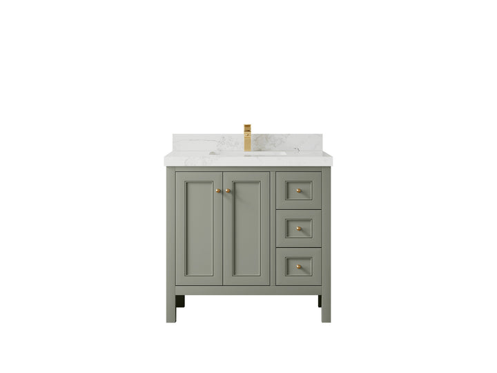 Nashville 36 in. W x 22 in. D Center Sink Bathroom Vanity - photo 23
