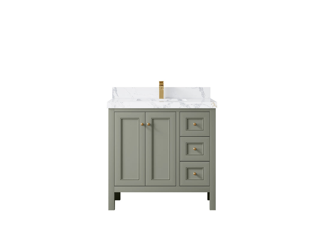 Nashville 36 in. W x 22 in. D Center Sink Bathroom Vanity