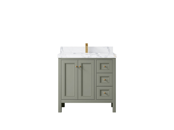 Nashville 36 in. W x 22 in. D Center Sink Bathroom Vanity - photo 25