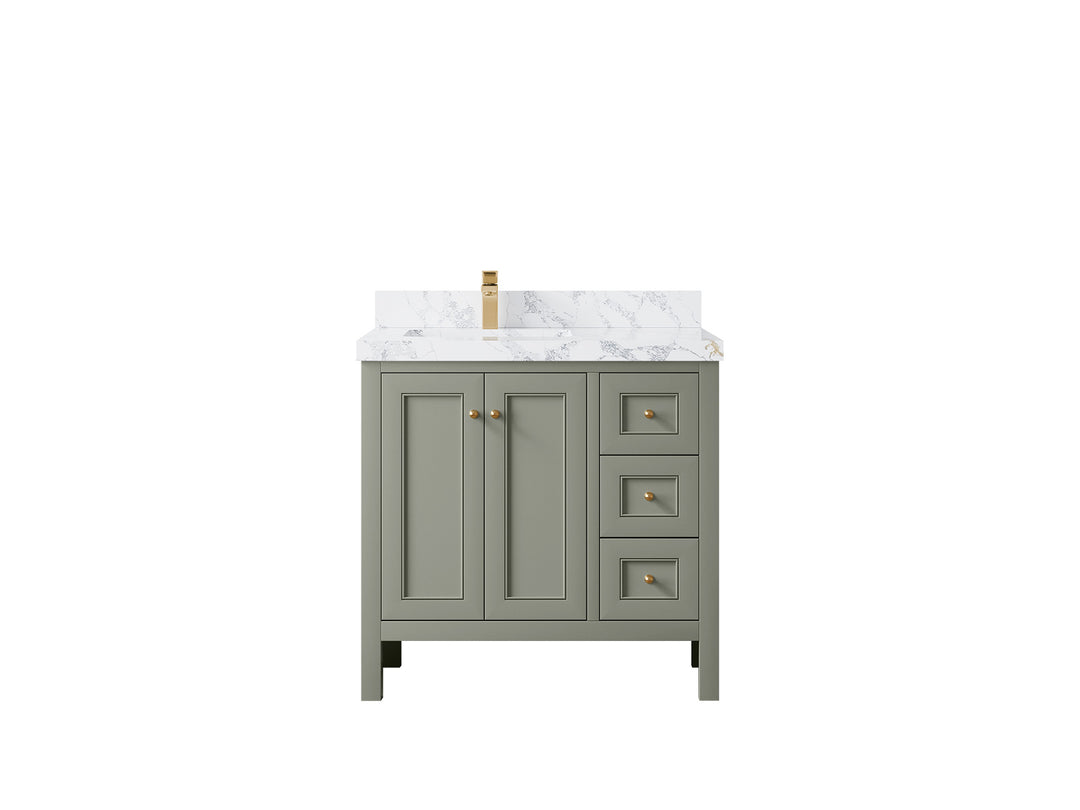 Nashville 36 in. W x 22 in. D Left Offset Sink Bathroom Vanity