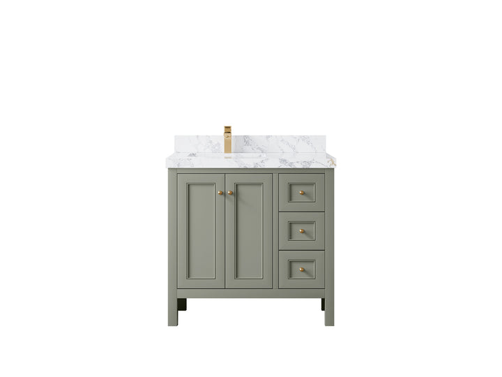 Nashville 36 in. W x 22 in. D Left Offset Sink Bathroom Vanity - photo 25