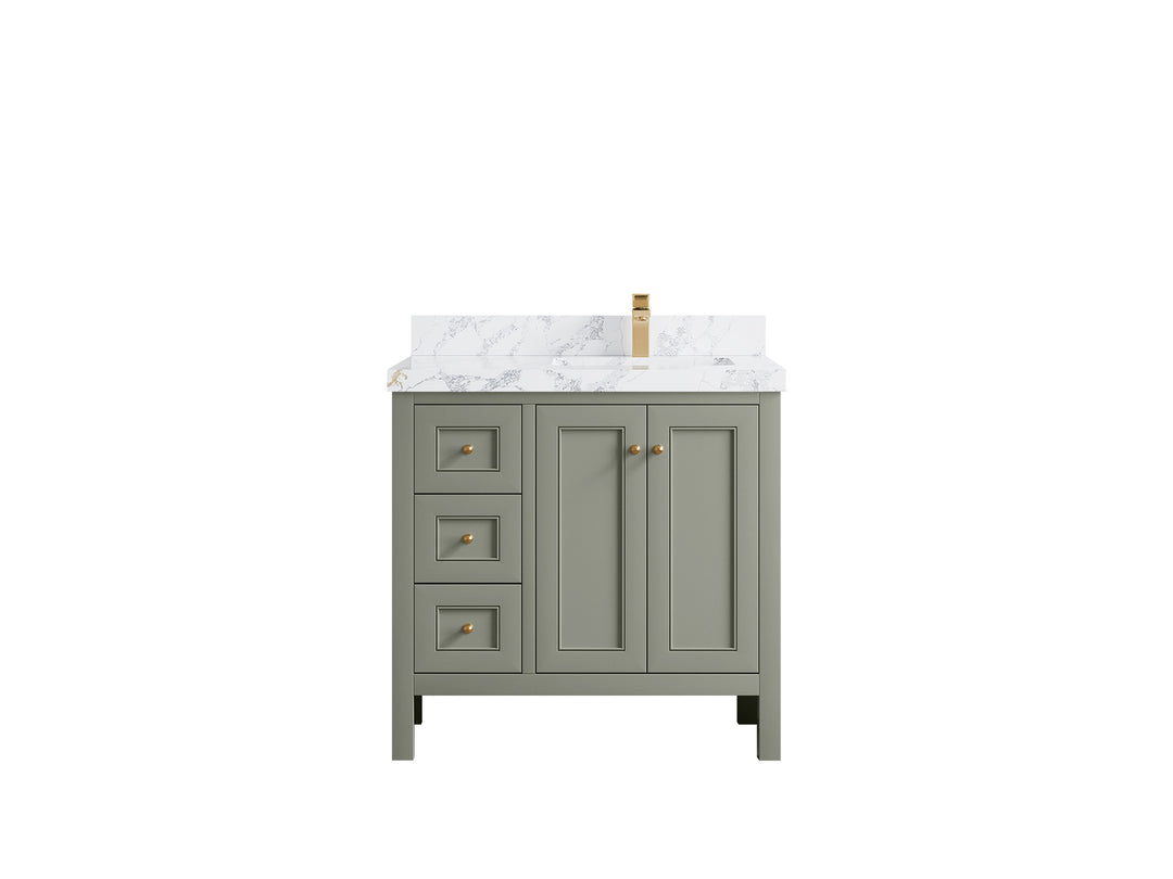 Nashville 36 in. W x 22 in. D Right Offset Sink Bathroom Vanity