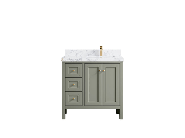 Nashville 36 in. W x 22 in. D Right Offset Sink Bathroom Vanity - photo 25