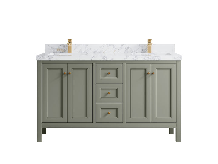 Nashville 60 in. W x 22 in. D Double Sink Bathroom Vanity - photo 25
