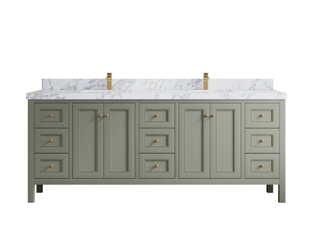 Nashville 84 in W x 22 in D Double Sink Bathroom Vanity