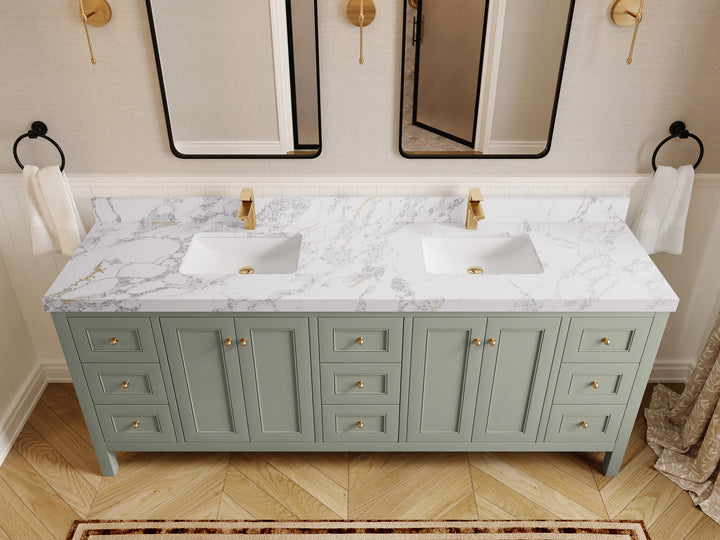 Nashville 84 in W x 22 in D Double Sink Bathroom Vanity - photo 24