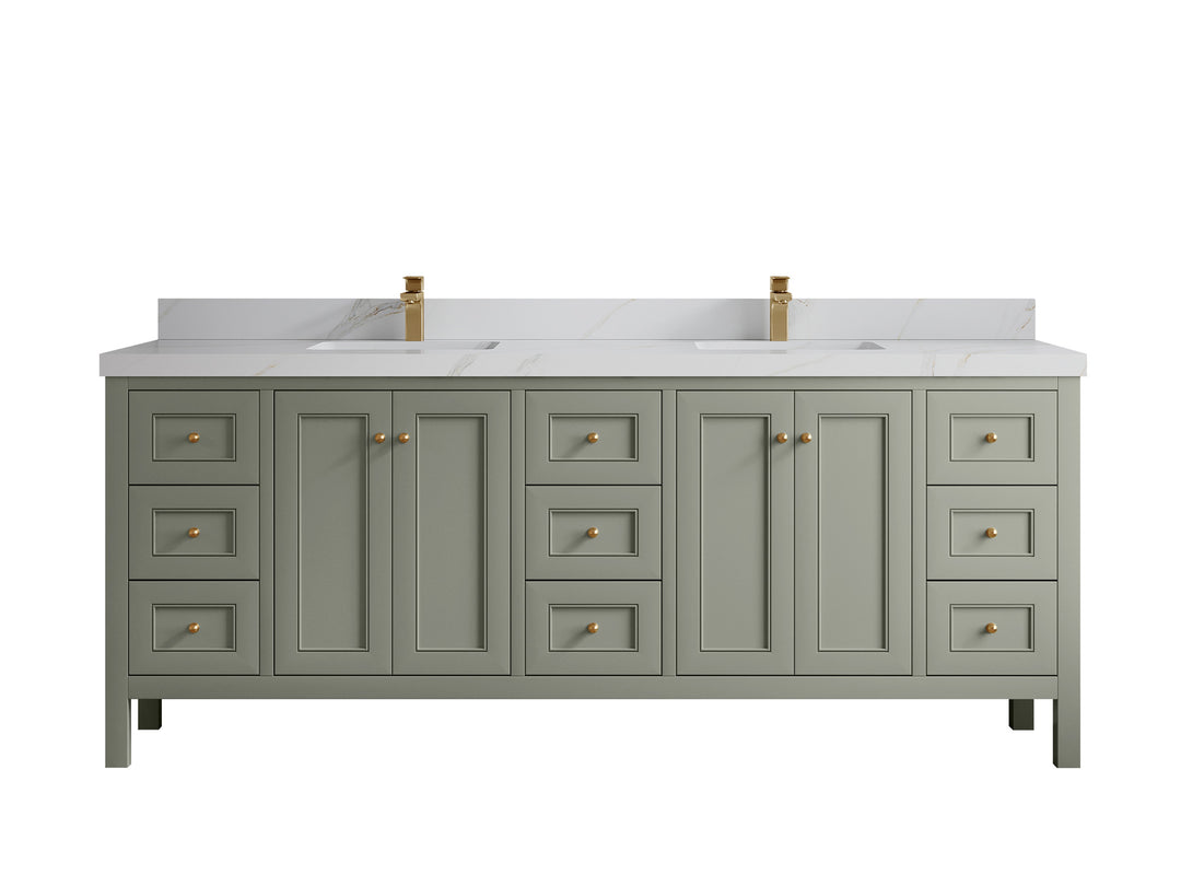 Nashville 84 in W x 22 in D Double Sink Bathroom Vanity
