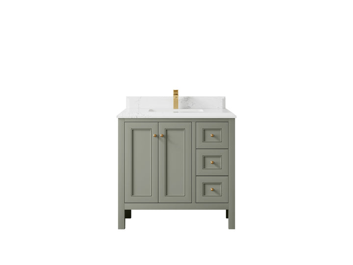 Nashville 36 in. W x 22 in. D Center Sink Bathroom Vanity - photo 35