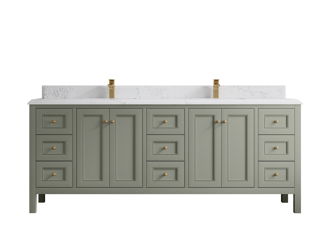 Nashville 84 in W x 22 in D Double Sink Bathroom Vanity