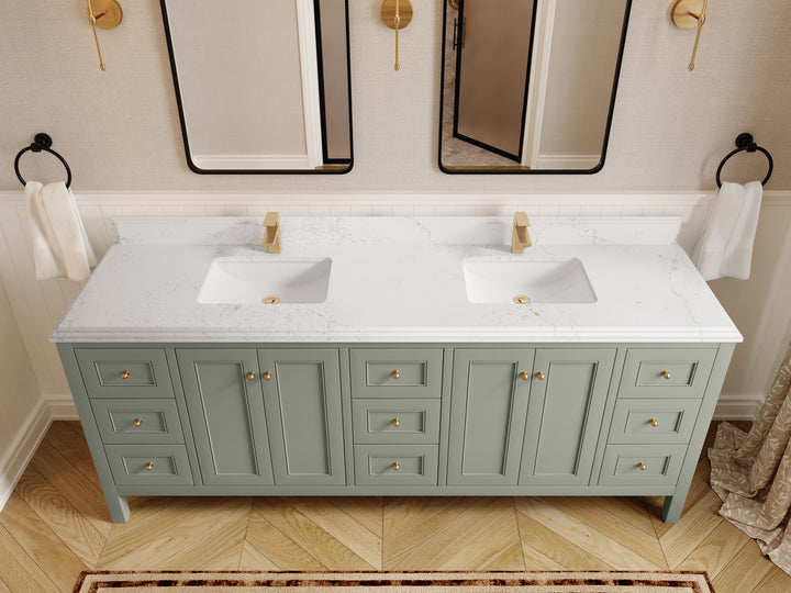 Nashville 84 in W x 22 in D Double Sink Bathroom Vanity - photo 34