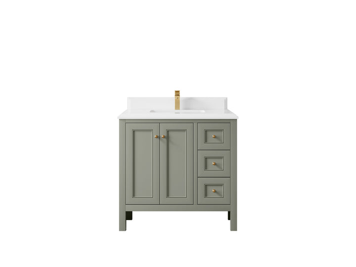 Nashville 36 in. W x 22 in. D Center Sink Bathroom Vanity - photo 37