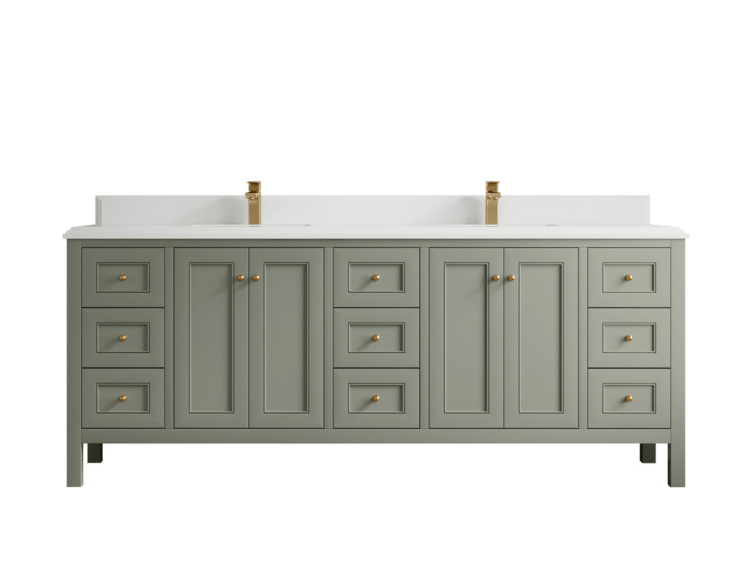 Nashville 84 in W x 22 in D Double Sink Bathroom Vanity