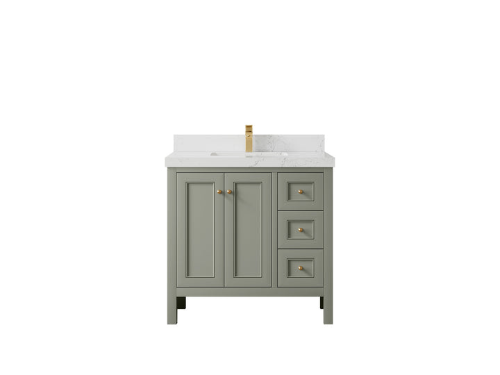 Nashville 36 in. W x 22 in. D Center Sink Bathroom Vanity - photo 39