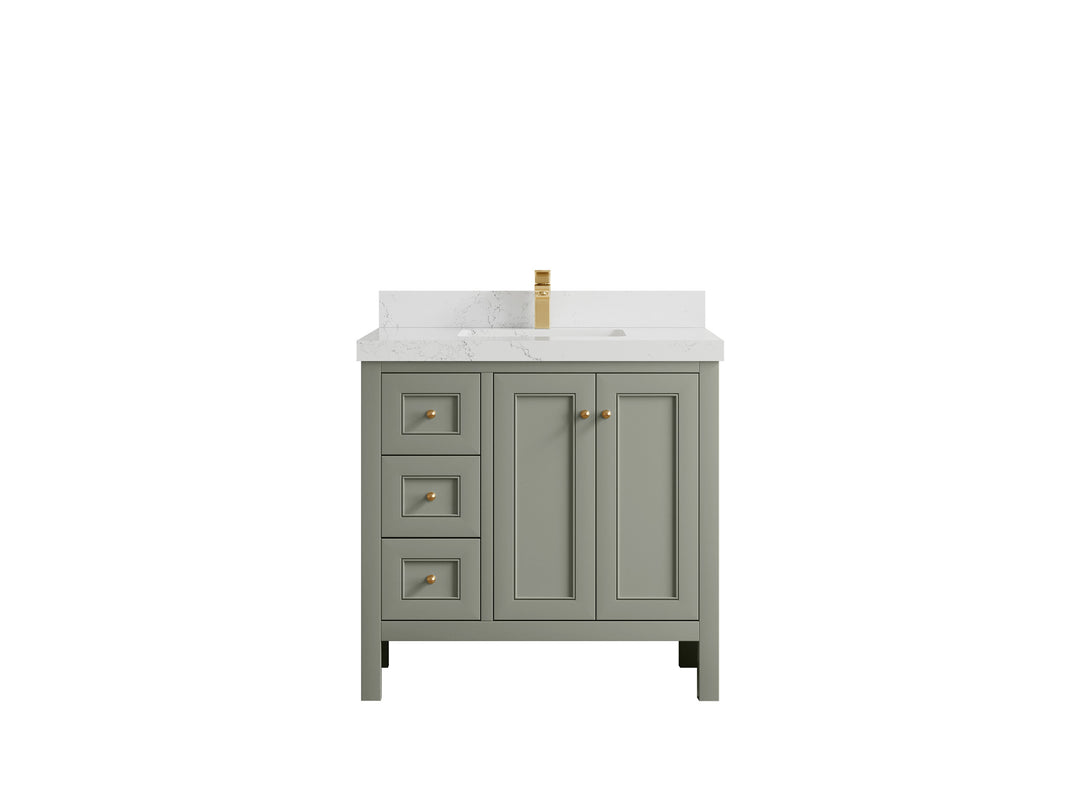 Nashville 36 in. W x 22 in. D Center Sink Bathroom Vanity