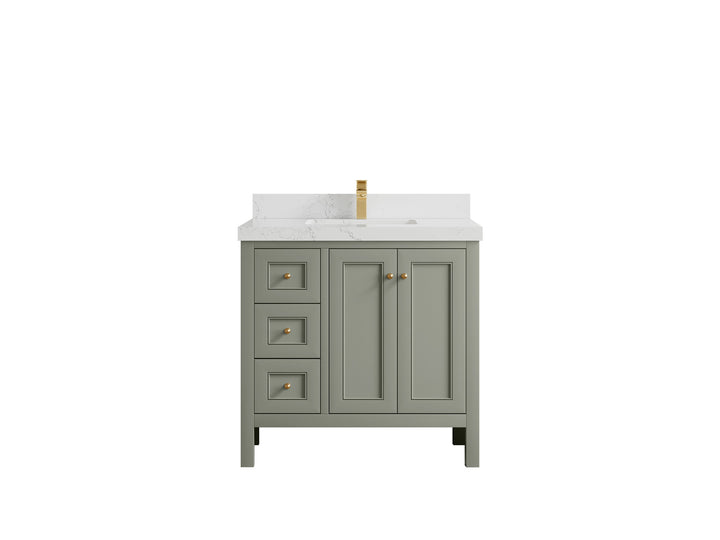 Nashville 36 in. W x 22 in. D Center Sink Bathroom Vanity - photo 39